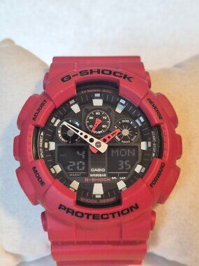 Casio G Shock Digital & Analog Matte Red
